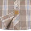 imageDubinik Pearl Snap Shirts for Men Long Sleeve Western Shirts for Men Vintage Casual Plaid Shirt Cowboy Shirts for MenBlue  Cream Khaki