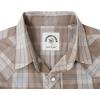 imageDubinik Pearl Snap Shirts for Men Long Sleeve Western Shirts for Men Vintage Casual Plaid Shirt Cowboy Shirts for MenBlue  Cream Khaki
