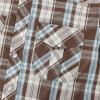 imageDubinik Pearl Snap Shirts for Men Long Sleeve Western Shirts for Men Vintage Casual Plaid Shirt Cowboy Shirts for MenBlue Brown
