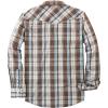 imageDubinik Pearl Snap Shirts for Men Long Sleeve Western Shirts for Men Vintage Casual Plaid Shirt Cowboy Shirts for MenBlue Brown