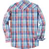 imageDubinik Pearl Snap Shirts for Men Long Sleeve Western Shirts for Men Vintage Casual Plaid Shirt Cowboy Shirts for MenBlue Pink