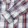 imageDubinik Pearl Snap Shirts for Men Long Sleeve Western Shirts for Men Vintage Casual Plaid Shirt Cowboy Shirts for MenBlue Red White