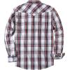imageDubinik Pearl Snap Shirts for Men Long Sleeve Western Shirts for Men Vintage Casual Plaid Shirt Cowboy Shirts for MenBlue Red White