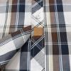 imageDubinik Pearl Snap Shirts for Men Long Sleeve Western Shirts for Men Vintage Casual Plaid Shirt Cowboy Shirts for MenBrown Navy Blue