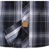 imageDubinik Pearl Snap Shirts for Men Long Sleeve Western Shirts for Men Vintage Casual Plaid Shirt Cowboy Shirts for MenGray Black