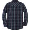 imageDubinik Pearl Snap Shirts for Men Long Sleeve Western Shirts for Men Vintage Casual Plaid Shirt Cowboy Shirts for MenGreen  Navy Blue