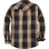 imageDubinik Pearl Snap Shirts for Men Long Sleeve Western Shirts for Men Vintage Casual Plaid Shirt Cowboy Shirts for MenKhaki Brown