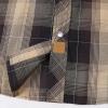 imageDubinik Pearl Snap Shirts for Men Long Sleeve Western Shirts for Men Vintage Casual Plaid Shirt Cowboy Shirts for MenKhaki Brown
