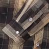 imageDubinik Pearl Snap Shirts for Men Long Sleeve Western Shirts for Men Vintage Casual Plaid Shirt Cowboy Shirts for MenKhaki Brown