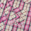 imageDubinik Pearl Snap Shirts for Men Long Sleeve Western Shirts for Men Vintage Casual Plaid Shirt Cowboy Shirts for MenKhaki Pink