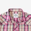 imageDubinik Pearl Snap Shirts for Men Long Sleeve Western Shirts for Men Vintage Casual Plaid Shirt Cowboy Shirts for MenKhaki Pink