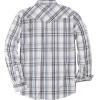 imageDubinik Pearl Snap Shirts for Men Long Sleeve Western Shirts for Men Vintage Casual Plaid Shirt Cowboy Shirts for MenLight Blue Cream