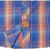 imageDubinik Pearl Snap Shirts for Men Long Sleeve Western Shirts for Men Vintage Casual Plaid Shirt Cowboy Shirts for MenOrange  Royal Blue