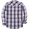 imageDubinik Pearl Snap Shirts for Men Long Sleeve Western Shirts for Men Vintage Casual Plaid Shirt Cowboy Shirts for MenPurple Pretty