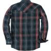 imageDubinik Pearl Snap Shirts for Men Long Sleeve Western Shirts for Men Vintage Casual Plaid Shirt Cowboy Shirts for MenRed  Dark Green