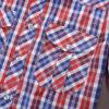 imageDubinik Pearl Snap Shirts for Men Long Sleeve Western Shirts for Men Vintage Casual Plaid Shirt Cowboy Shirts for MenRed Blue