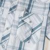 imageDubinik Pearl Snap Shirts for Men Long Sleeve Western Shirts for Men Vintage Casual Plaid Shirt Cowboy Shirts for MenWhite Dusty Blue