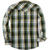 imageDubinik Pearl Snap Shirts for Men Long Sleeve Western Shirts for Men Vintage Casual Plaid Shirt Cowboy Shirts for MenYellow Dark Green