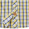 imageDubinik Pearl Snap Shirts for Men Long Sleeve Western Shirts for Men Vintage Casual Plaid Shirt Cowboy Shirts for MenYellow Lemon