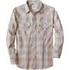 imageDubinik Pearl Snap Shirts for Men Long Sleeve Western Shirts for Men Vintage Casual Plaid Shirt Cowboy Shirts for MenBlue  Cream Khaki