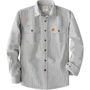 imageDubinik Corduroy Shirt Men Corduroy Jacket Men Long Sleeve Casual Work Vintage Regular Fit Mens Snap Button ShirtGrey