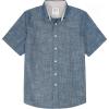 imageDubinik Mens Short Sleeve Button Down Shirts 100 Cotton Plaid Mens Casual ButtonDown Shirts with PocketSolid Cyan