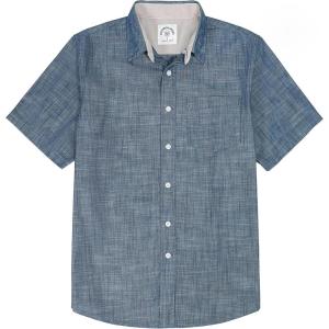 imageDubinik Mens Short Sleeve Button Down Shirts 100 Cotton Plaid Mens Casual ButtonDown Shirts with PocketSolid Cyan