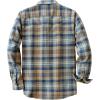 imageDubinik Flannel Shirt for Men Plaid Mens Button Down Long Sleeve Shirts Soft Pure Cotton Casual Cozy Regular FitA Blue and Khaki Plaid