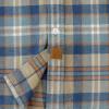 imageDubinik Flannel Shirt for Men Plaid Mens Button Down Long Sleeve Shirts Soft Pure Cotton Casual Cozy Regular FitA Blue and Khaki Plaid