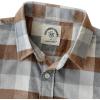 imageDubinik Flannel Shirt for Men Plaid Mens Button Down Long Sleeve Shirts Soft Pure Cotton Casual Cozy Regular FitA White Gray Tan
