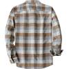 imageDubinik Flannel Shirt for Men Plaid Mens Button Down Long Sleeve Shirts Soft Pure Cotton Casual Cozy Regular FitA White Gray Tan