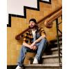 imageDubinik Flannel Shirt for Men Plaid Mens Button Down Long Sleeve Shirts Soft Pure Cotton Casual Cozy Regular FitBlack Yellow