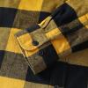 imageDubinik Flannel Shirt for Men Plaid Mens Button Down Long Sleeve Shirts Soft Pure Cotton Casual Cozy Regular FitBlack Yellow