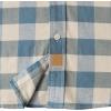 imageDubinik Flannel Shirt for Men Plaid Mens Button Down Long Sleeve Shirts Soft Pure Cotton Casual Cozy Regular FitBlue and White