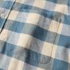 imageDubinik Flannel Shirt for Men Plaid Mens Button Down Long Sleeve Shirts Soft Pure Cotton Casual Cozy Regular FitBlue and White