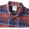 imageDubinik Flannel Shirt for Men Plaid Mens Button Down Long Sleeve Shirts Soft Pure Cotton Casual Cozy Regular FitBurnt Orange Navy Blue