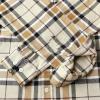 imageDubinik Flannel Shirt for Men Plaid Mens Button Down Long Sleeve Shirts Soft Pure Cotton Casual Cozy Regular FitKhaki Black