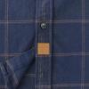 imageDubinik Flannel Shirt for Men Plaid Mens Button Down Long Sleeve Shirts Soft Pure Cotton Casual Cozy Regular FitNavy Blue Khaki