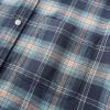 imageDubinik Flannel Shirt for Men Plaid Mens Button Down Long Sleeve Shirts Soft Pure Cotton Casual Cozy Regular FitNavy Blue Orange