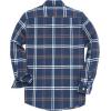 imageDubinik Flannel Shirt for Men Plaid Mens Button Down Long Sleeve Shirts Soft Pure Cotton Casual Cozy Regular FitNavy Blue White