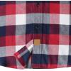 imageDubinik Flannel Shirt for Men Plaid Mens Button Down Long Sleeve Shirts Soft Pure Cotton Casual Cozy Regular FitRed Navy Blue White