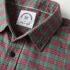 imageDubinik Flannel Shirt for Men Plaid Mens Button Down Long Sleeve Shirts Soft Pure Cotton Casual Cozy Regular FitRed and Green