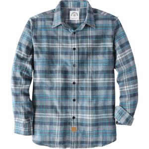 imageDubinik Flannel Shirt for Men Plaid Mens Button Down Long Sleeve Shirts Soft Pure Cotton Casual Cozy Regular FitA Blue and Grey