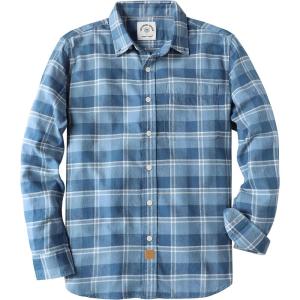 imageDubinik Flannel Shirt for Men Plaid Mens Button Down Long Sleeve Shirts Soft Pure Cotton Casual Cozy Regular FitBlue White