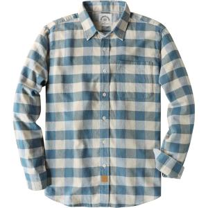 imageDubinik Flannel Shirt for Men Plaid Mens Button Down Long Sleeve Shirts Soft Pure Cotton Casual Cozy Regular FitBlue and White