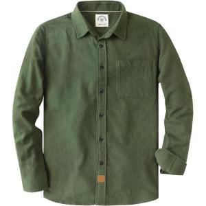 imageDubinik Flannel Shirt for Men Plaid Mens Button Down Long Sleeve Shirts Soft Pure Cotton Casual Cozy Regular FitDark Green