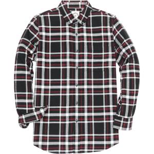 imageDubinik Flannel Shirt for Men Plaid Mens Button Down Long Sleeve Shirts Soft Pure Cotton Casual Cozy Regular FitRed and Black White