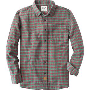 imageDubinik Flannel Shirt for Men Plaid Mens Button Down Long Sleeve Shirts Soft Pure Cotton Casual Cozy Regular FitRed and Green