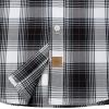 imageDubinik Mens Short Sleeve Button Down Shirts  Soft Vintage Regular Fit Casual ShirtsBlack White 0039