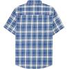 imageDubinik Mens Short Sleeve Button Down Shirts  Soft Vintage Regular Fit Casual ShirtsBlue White 0039